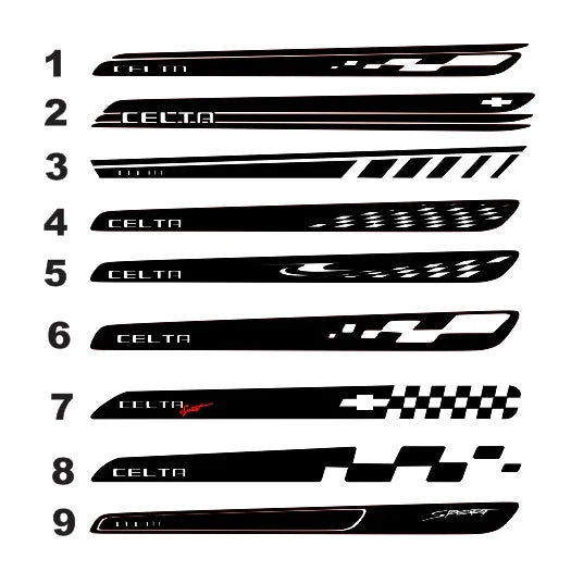 Adesivo Decorativo Para Carro Celta Faixa Lateral Escrito Celta Serve Para Celta 2 ou 4 Portas Adesivos Para Carro Esportivo Tuning