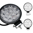 Kit com 10 Faróis de Milha Off-Road 14 LEDs Redondo - 42W de Potência