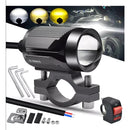 Par de Faróis de Milha LED para Motocicleta – Potência de 10.000 Lúmens com Luz Alta e Baixa