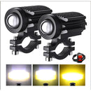 Par de Faróis de Milha LED para Motocicleta – Potência de 10.000 Lúmens com Luz Alta e Baixa