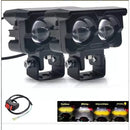 Par de Faróis de Milha LED para Motocicleta – Potência de 10.000 Lúmens com Luz Alta e Baixa