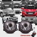 Farol de Milha Universal com Lente de Vidro e Lâmpadas de Brinde