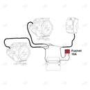 Mini Par de Farol Auxiliar de Milha LED U7/U5 Alta Potência para Moto