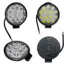 Kit com 10 Faróis de Milha Off-Road 14 LEDs Redondo - 42W de Potência